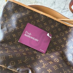 Louis Vuitton Brown Monogram Shoulder Bag with Vachetta Leather